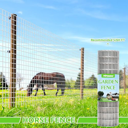 Metal Garden Fence, Hot Dip Galvanized After Welding, 2"x3" 16 Gauge, 48inch H x 100ft L Welded Wire Fencing,2/3/4/5/6ft Tallx50/100 ft Long Hardware Cloth for Yard,Farm,Chicken,Dog,Vegetable Protect - color: Galvanized, size: 2"x3" 48inx100ft
