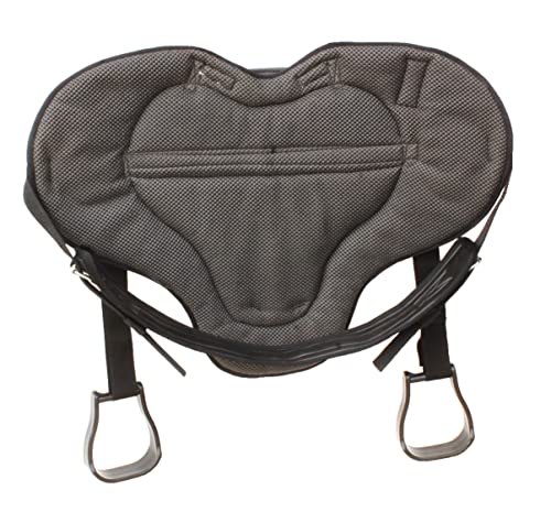 CHALLENGER Western Lightweight Neoprene Padded Bareback Saddle Pad with Stirrups & Cinch – Contoured Synthetic Suede Top, Non-Slip Neoprene Bottom – 23" x 30" - color: Turquoise