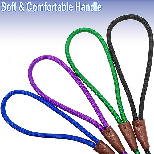 Small Dog Leash 1/4" by 6/8/10FT Lightweight Strong Rope Leash - color: dark blue, size: 1/4" x 6'