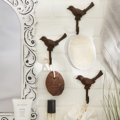 DII Cast Iron Decorative Wall Hook Set, Robin, 3 Count - size: Robin