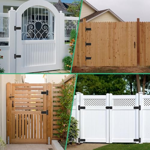 6-inch Gate Hinges,280Lbs Capacity,Matte Black,2 Pack Heavy Duty Door Hinge - size: 6“-2 pcs-Matte Black