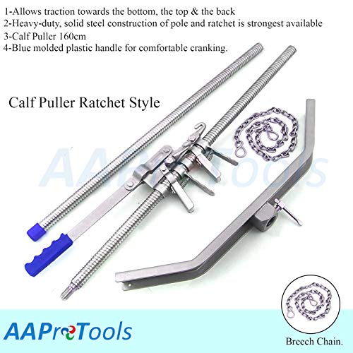 Calf Puller Extractor Heavy Duty Difficult Calving 65" Blue Handle