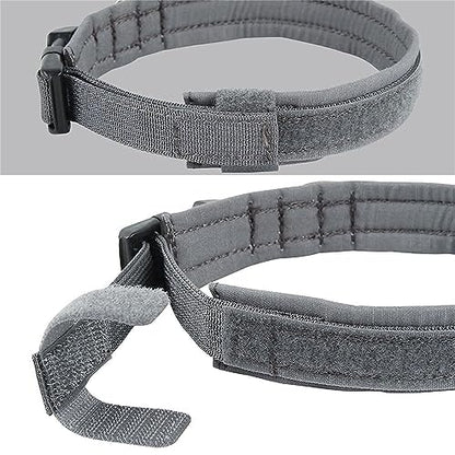 EXCELLENT ELITE SPANKER Military Nylon Small Puppy Dog Collar with Padded - color: Grey, size: S-(13.4"-17.7")