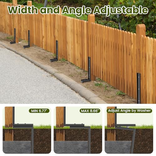 Housolution Fence Post Repair Kit,Separated Fence Post Anchor,1 Pack - size: 1 Pack