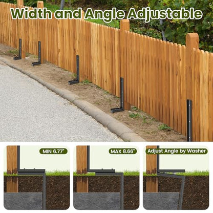Housolution Fence Post Repair Kit,Separated Fence Post Anchor,1 Pack - size: 1 Pack