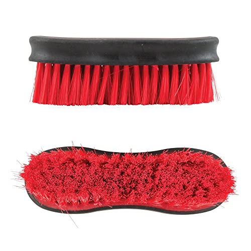 Schneiders Deluxe Horse Grooming Kit | Color Red | Comprehensive Horse Care | Extra Roomy Tote | Inclusive Grooming Tools | Stylish Black & Red Design | Convenient Shoulder Strap - color: Red