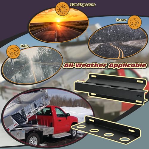 TOPOWN Heavy Duty 4-Hole Truck Bed Shovel Holder, Dump Trailer Tool Rack