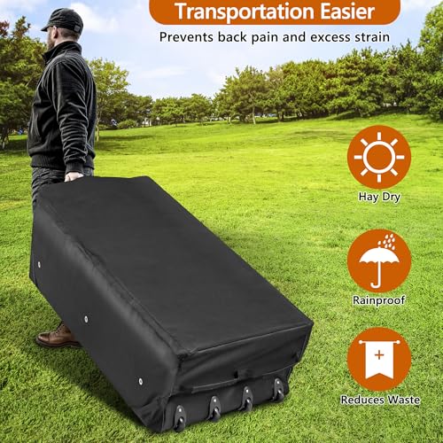 Rolling Hay Bale Bag with Wheels