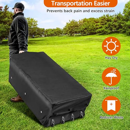 Rolling Hay Bale Bag with Wheels
