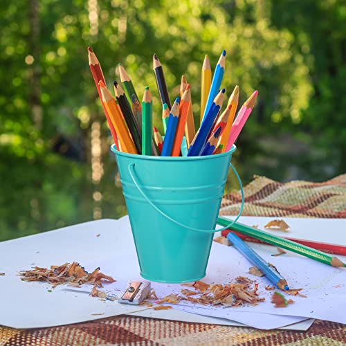 Sadnyy 12 Pack 4.5 X 5 inch Pastel Metal Buckets - color: Pastel, size: 4.5 x 5 in