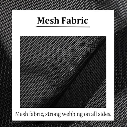 Stall Guard for Horse, 27"x19" Adjustable Nylon Horses Stall Guard with Straps & Snaps | Easy to Install in Stable and Barn - color: Black (Mesh)