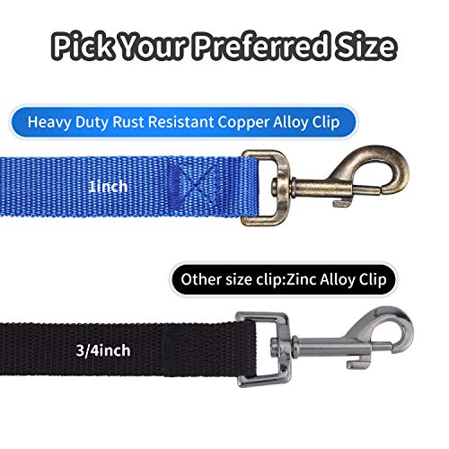 HIKISS Long Dog Leash Obedience Recall Training Agility Lead with Thickening Material for Large Dog - 15ft 20ft 30ft 50ft 100ft Training Leash(Black 15ft) - color: T1:Large Dog Thicken black, size: 15 Feet