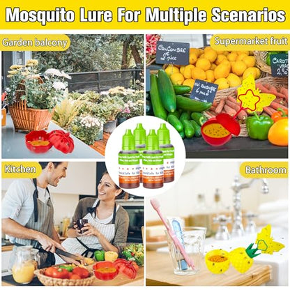 Fruit Fly Trap Refill Liquid, Gnat Killer&Fruit Fly Catcher Bait Refill, - color: Green, size: 4