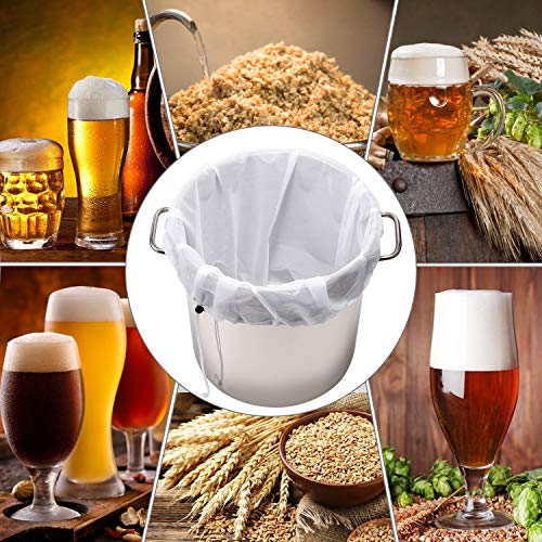Brew Bags Reusable 3 Pack, Extra Large 26"x22" Fine Mesh Strainer Bag for Home Brewing Hops Grains Wine Beer Making Drawstring Straining Brew in a Bag - size: 1