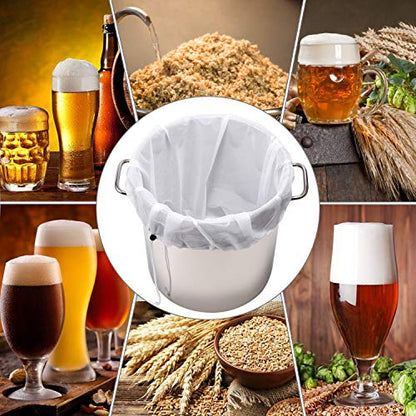 Brew Bags Reusable 3 Pack, Extra Large 26"x22" Fine Mesh Strainer Bag for Home Brewing Hops Grains Wine Beer Making Drawstring Straining Brew in a Bag - size: 1