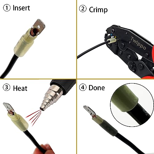 550Pcs Electrical Waterproof Heat Shrink Wire Connectors Kit with Crimper - size: 550pcs-with Crimper