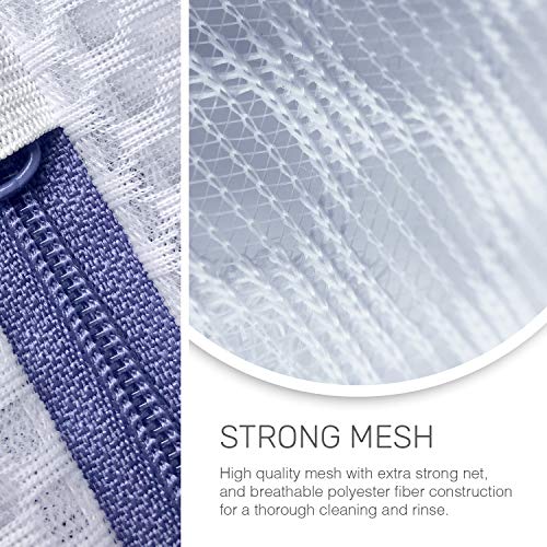 Mesh Laundry Bags for Delicates – 2 XLarge Durable Net with Anti Rust Zipper, Hanging Loop-Garment Safe Wash Bags and Organizer for Washing Machine, Lingerie, Jacket, Bra, Shoes, Sweater, Travel. - size: X-Large