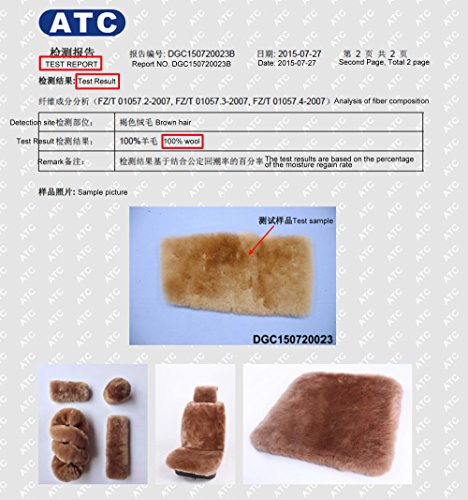 OGLAND 2 Pack Sheepskin Car Seat Belt Cover Pads | Wool Seatbelt Cushions - color: Saddle Brown, size: Shearling Wool