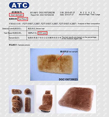OGLAND 2 Pack Sheepskin Car Seat Belt Cover Pads | Wool Seatbelt Cushions - color: Saddle Brown, size: Shearling Wool