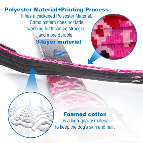 TSPRO Heavy Duty Thick Dog Collar with Metal Buckle for Small Dogs - color: Camo Khaki, size: S – Fits Neck 12.6"-15.8"