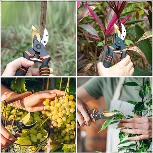 Ultra Sharp Titanium Steel Pruning Shears, Cuts 3X Easier, Rust-Resistant, Effortlessly 1-Inch Cut Capacity Garden Scissors, Ergonomic Handle - style: gy-b09