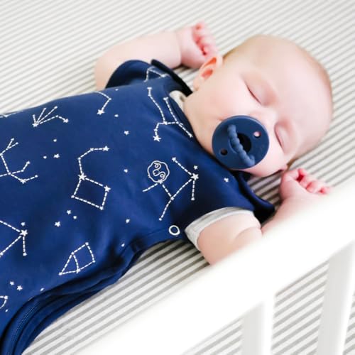 Woolino Toddler Sleeping Bag, 4 Season, Merino Wool and Organic Cotton, Baby Sleep Bag, 2-4 Years, Night Sky - color: Dark Blue