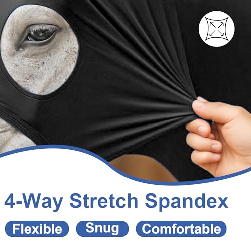 Horse Slinky Hood with Zipper, Stretchy Sleazy Hood Black M - color: Black, size: Medium