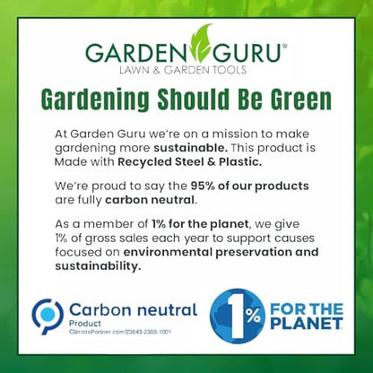 Garden Guru Garden Tool Blade Sharpener - 5" Handheld & Multi-Purpose Solid Carbide Sharpener w Protective Cover, Ergonomic Non-Slip Handle for Pruners Loppers Shears Knives Scissors Axe