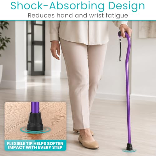Vive Cane Tips (Set of 2) - Heavy Duty 3/4 inch Replacement Rubber Foot | Black Attachment Base Grip - Accessories for Walking and Standing Stick - Durable End for Women, Men, Seniors, Elderly - style: 3/4 inch (2 pack)