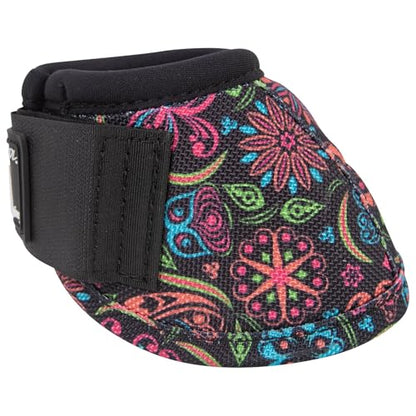 Classic Equine Dyno Turn Bell Boots - color: Neon Flower, size: Large