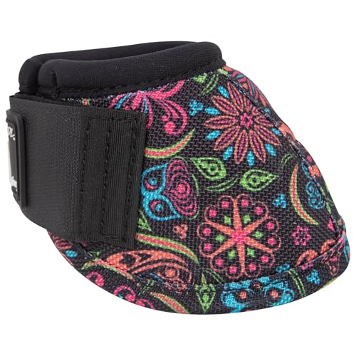 Classic Equine Dyno Turn Bell Boots - color: Neon Flower, size: Small