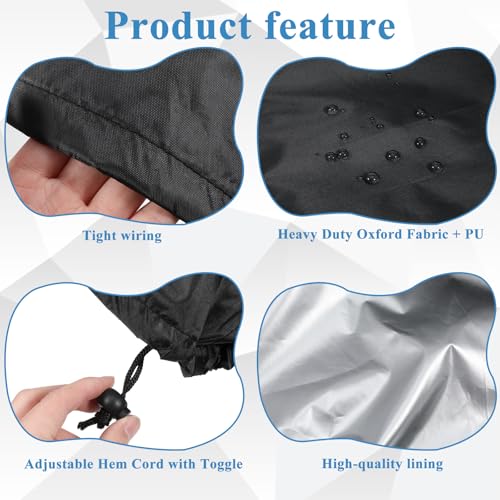 SHENLIU Chair Covers for Outdoor Waterproof 2 Pack, Lawn Chair Covers