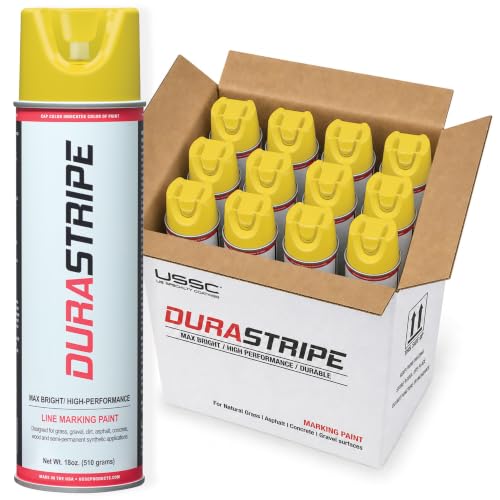 Inverted Utility Marking Spray Paint 18oz (Yellow) - color: Yellow