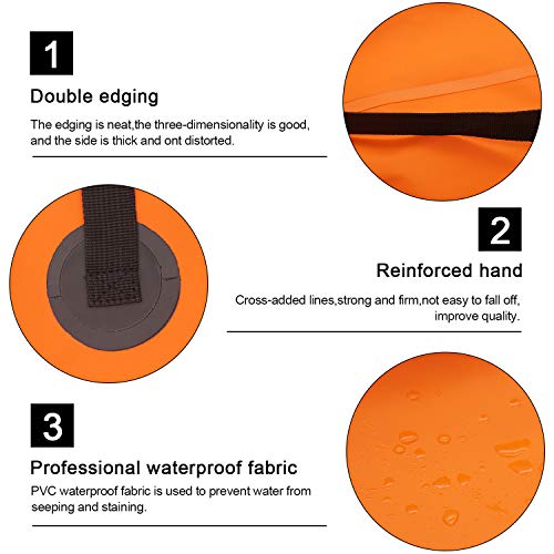 Esthesia Collapsible Bucket, 5 Gallon Portable Folding Water Container for Travelling, Camping, Hiking, Fishing, Gardening - color: Orange