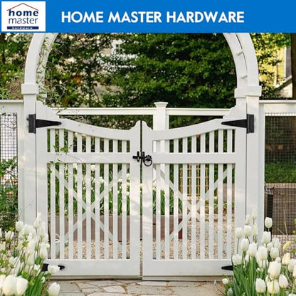 HOME MASTER HARDWARE 8" Heavy Duty Gate Hinges, 4 Pack T Strap Hinges - size: 8 in-4 Pack