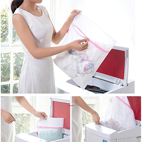 Mesh Laundry Bag, Kasiria 5 Pcs Washing Bags- for Laundry,Blouse, Hosiery, Stocking, Underwear, Bra and Lingerie, Travel Laundry Bag (X-Large) - size: X-Large (23.62*19.68in)