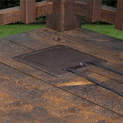 TayMac Weatherproof Deck Outlet Cover, Low Profile, ADA Compliant, Bronze - color: Bronze