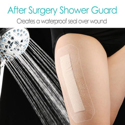 Silicone Knee Incision Bandages with Gentle Adhesive Wound Waterproof Dressing Absorbent Hip Water Barrier Shower Protector for Post Surgical Site Large Cuts Abrasions 4 x 10 Inch Pack of 5 - size: Waterproof 4"x10", style: Silicone(Pack of 5)