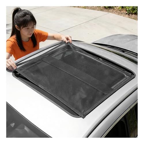 Car Sunroof Sunshade, 25.6"×39.4" Magnetic Car Roof Mesh Screen Blocks UV Rays & Heat, Breathable Sunroof Shade Protection Cover for Vehicle Camping Overnight Sleeping - color: Sunroof, 1 PCS