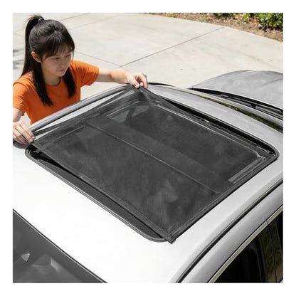 Car Sunroof Sunshade, 25.6"×39.4" Magnetic Car Roof Mesh Screen Blocks UV Rays & Heat, Breathable Sunroof Shade Protection Cover for Vehicle Camping Overnight Sleeping - color: Sunroof, 1 PCS