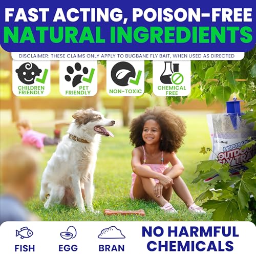 Fly Traps Outdoor Fly Trap for Patio. 2 Non-Toxic Pre-Baited Flies Bags Outdoor Disposable. Hanging Bug Catchers for All Filth Flies Killer for Outside Bug Control in Yard Horse Ranch Trash Can. - style: 2pk