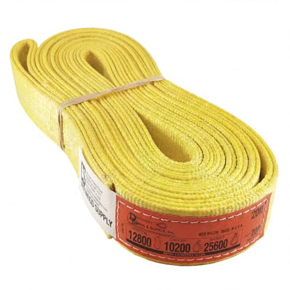 DD Sling 2" x 20' Nylon Endless Lifting Sling – USA Made | 12,800 lb Vertical, 10,200 lb Choker, 25,600 lb Basket – 2 Ply Heavy Duty 900 Webbing, Type 5 Endless Rigging Sling - size: 2"x20'