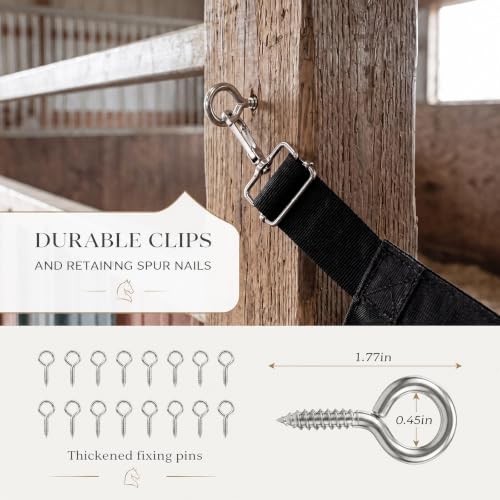 3 Pcs Horse Stall Guard 27" x 19" with Adjustable Straps