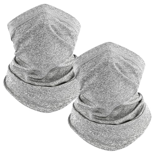 TICONN Neck Gaiter for Men Women, Cooling Bandana Face Mask Cover Gator - color: 2 Heather Gray, style: Quick Dry