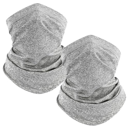 TICONN Neck Gaiter for Men Women, Cooling Bandana Face Mask Cover Gator - color: 2 Heather Gray, style: Quick Dry