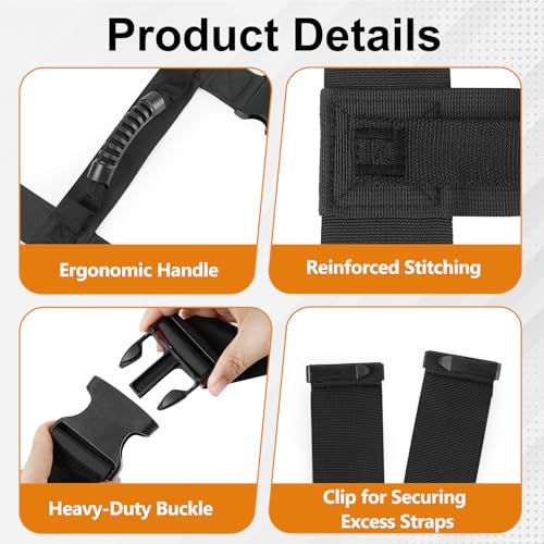 98.4 Inches Box Carrying Strap with Handle to Safely Move Heavy Boxes - size: 98.4 Inch