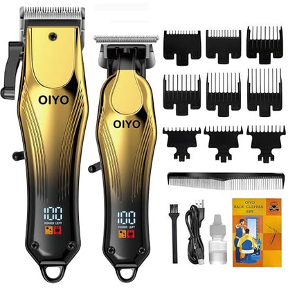 Hair Clippers for Men, Cordless Trimmer, 9 Combs & Low Noise Design