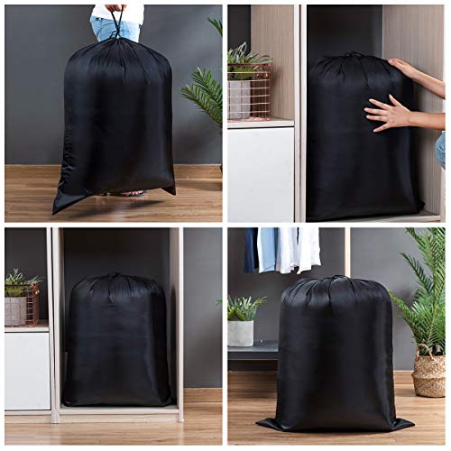 Extra Large Laundry & Storage Bag (Black, 43"x55" - 2 Pack) | Lightweight, Dust & Moisture. Ideal for Blankets, Clothes, Pillows & Cushions for Moving, Dorms, Travel & Camping - size: 43"x55" - 2 Pack