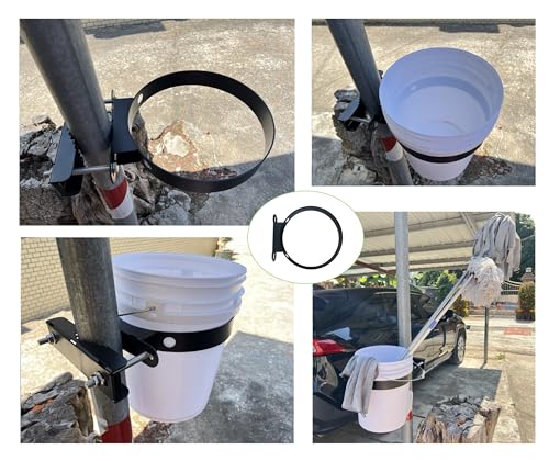 5-Gallon Bucket Holder, Suitable for Lawn Mowers, Tractors, Landscape Vehicles, Trucks, UTVs, Multi-Purpose Vehicles, Easy to Install, Can be Installed on ROPS (Bucket Not Included)
