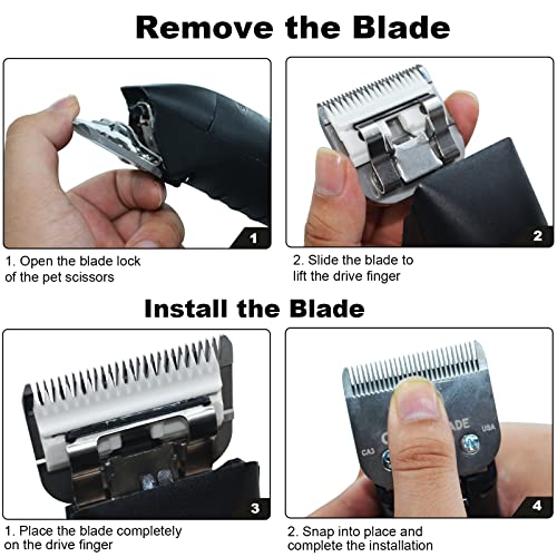 10 Blade Dog Grooming Clipper Blades Compatible with Andis Dog Clippers - color: 10:1/16''(1.5mm)
